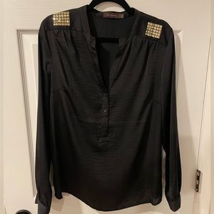 The Limited Gold Studded Shoulder Blouse